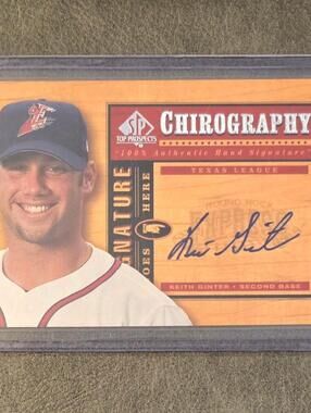 2001 SP Top Prospects Chirography #KG Keith Ginter AU Baseball Card